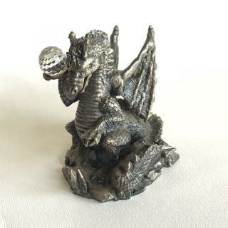The Ice Dragon Myth And Magic 3071 Pewter Figurine Ornament With Crystal