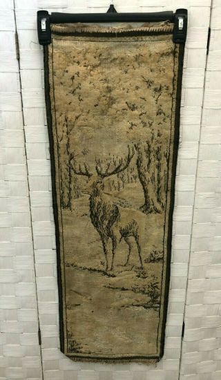 Vintage Deer Buck in Forest Velvet Tapestry 34 