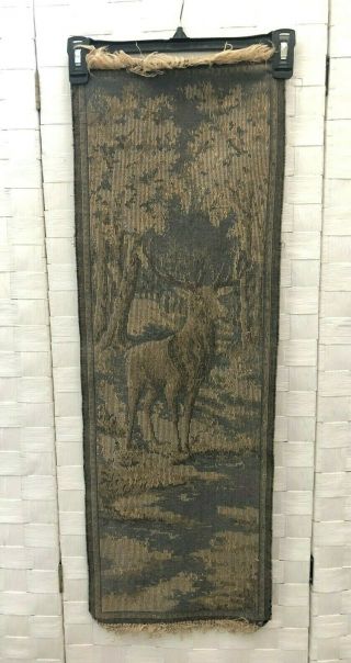 Vintage Deer Buck in Forest Velvet Tapestry 34 