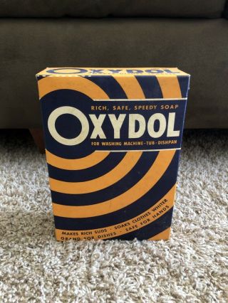 Antique Vintage Oxydol Large Size Laundry Detergent Box Soap Washing