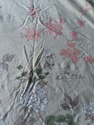 Vtg Fieldcrest Japanese Oriental Asian Look Twin Blanket Bedspread Fringe USA 3