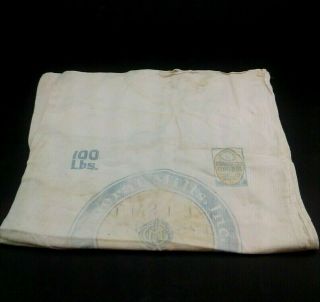Vintage General Mills Flour Feed Bag Sack Cloth Canvas Holds Up To 100 Pounds