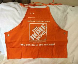 Home Depot Employee Apron With Pockets Customer Service Sz L