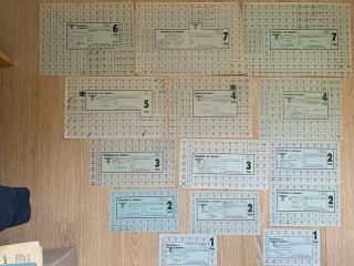 14 Ww2 German Ration Stamps Sheets