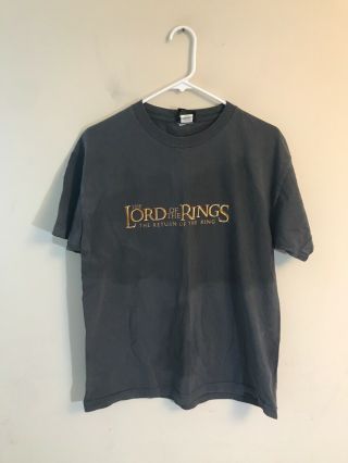 2003 Lord Of The Rings " The Return Of The King " Movie Promo T - Shirt Large Faded