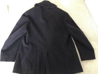 AUTHENTIC WWII US NAVY COAST GUARD WOOL PEACOAT - 3