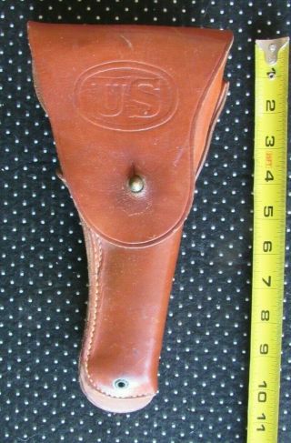 Us Wwii M1911 / M1911a1 Leather Holster Milwaukee Saddlery Co.  1944 Vintage