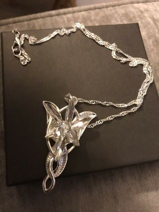 Lord Of The Rings Evenstar Arwen Sterling Necklace Pendant Lotr