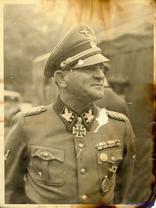 Large Photo: German Elite Waffen Obergruppenführer Und General Sepp Dietrich