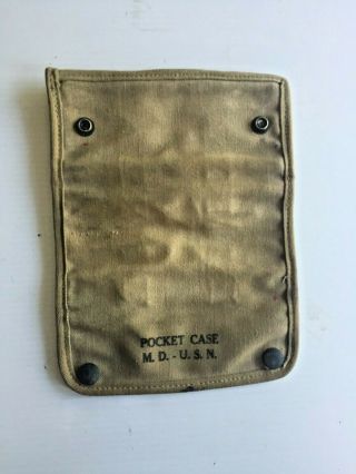 WW2 MEDICAL DEPT.  US NAVY MEDICAL OFFICER ' S POCKET SURGICAL KIT 3