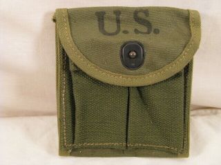 Wwii Us M - 1 Carbine Ammo Pouch M1 Butt Stock Transitional 1943