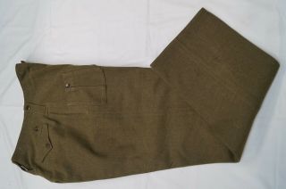 Ww2 British Canadian Battledress Trousers War Aid Size 10
