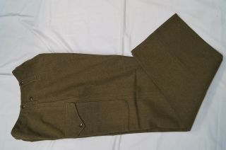 WW2 British Canadian Battledress Trousers War Aid Size 10 2