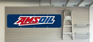 Amsoil Flag Automotive Oil Shop Garage Mechanic Pitt Crew 2x8ft Banner