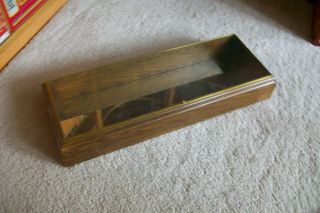 Vintage Wood And Glass Wall Display Case.  Counter
