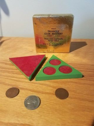 1950s Adams Triangle Coin Mystery Magic Trick No Instructions