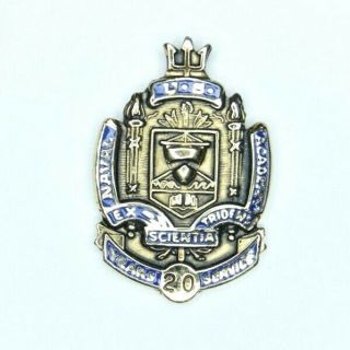 Scarce Vintage U.  S.  Naval Academy 10k Gold Instructor 20 Year Service Award Pin