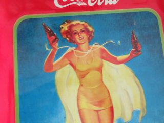 Vintage 1937 Coca Cola Tray Girl Running Coke Tray In