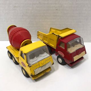 Vintage Tonka Mini Cement Mixer And Dump Truck