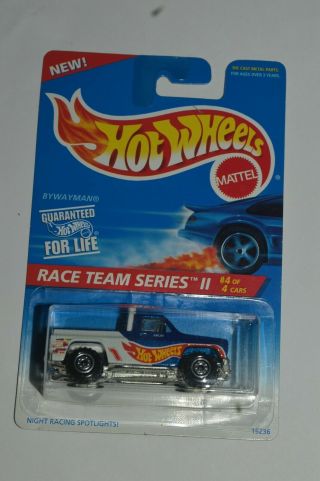 1995 Hot Wheels Bywayman Race Team Series Ii Coll 395 Blue White Mic 1:64