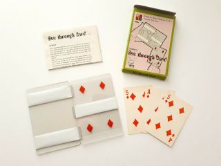 Tenyo T - 77 SEE THROUGH CARD Rare Vintage Japanese Magic Trick 2
