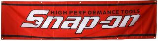 Snap On Flag Tools 2x8ft Red Banner Garage Mechanic Man Cave Tools