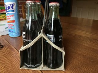 Vintage Coca Cola Coke Metal Aluminum 6 Pack Bottle Carrier with bottles 3