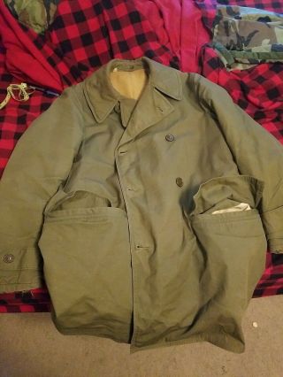 Ww2 Us Army Mackinaw Jeep Jacket Coat,  Size 38