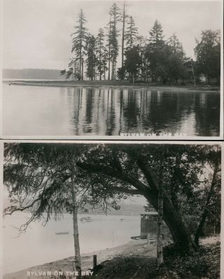 2 Postcards Rppc,  Sylvan On The Bay,  Sylvan Beach,  Vashon Island,  Washington,  King Cy