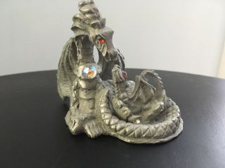 Sunglo Pewter Rare Collectible Pewter Mother And Baby Dragon