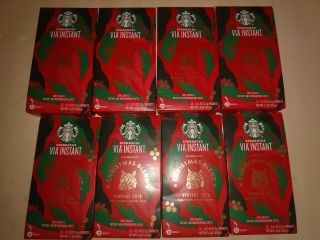 4 Starbucks Via Instant Christmas Blend Vintage 48 Packets