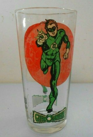 Vintage 76 Dc Comics Green Lantern Drinking Glass Tumbler Pepsi Series