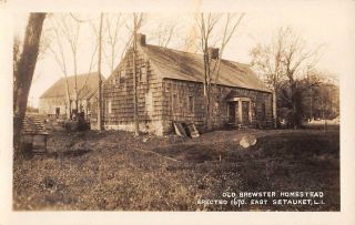 Setauket,  Long Island,  Ny,  Brewster Home,  Built 1670,  Real Photo Pc 1930 