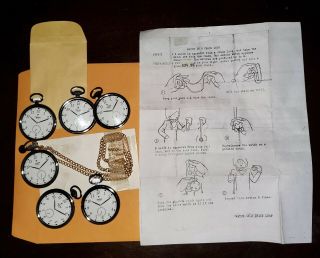 Vintage Metal Nesting Pocket Watch Magic Trick Old Store Stock Magician 1960 