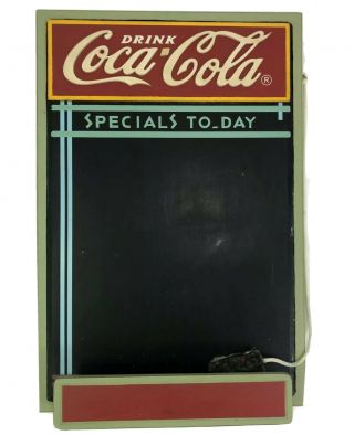Coca Cola Drink Coca - Cola Specials To_day Menu Board Chalkboard 17” X 11”