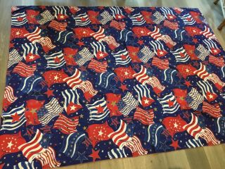 Vintage Rectangle Tablecloth,  Patriotic,  US Flags,  Stars,  Stripes,  Various Flags 3