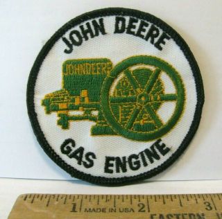 John Deere Type E Hit Miss Stationary Gas Engine 3 " Embroidered Patch Vintage Jd