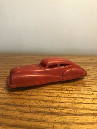 Vintage 1940’s Acme Red Plastic Stretch Car Toy 4.  25” Rubber Tires Usa Rare