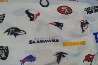 Nfl Football Teams Logos Twin Flat Bed Sheets 100 Cotton Fabric Northwest