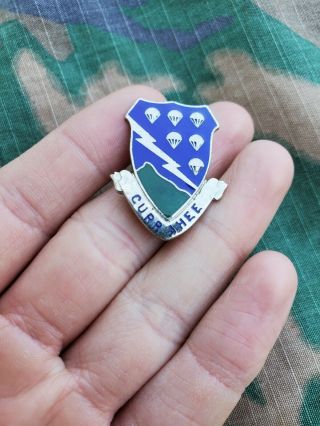 Wwii Us Army 506th Pir 101st Airborne Infantry Division Currahee Dui Crest Pin