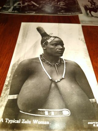 AFRICAN.  RPPC Real Photo Postcard Of Zulu Women Nude 2