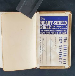 WW2 THE HEART SHIELD BIBLE 
