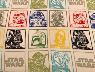 Star Wars Full Size Bed Sheet Set - Flat And Fitted - Fabric Tablecloth