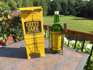 Vintage Cutty Sark Scotch Whiskey 1 Gallon 20 " Bottle W/ Tilt Stand & Box