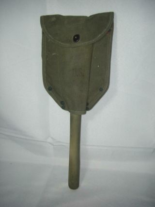 Wwii Ww2 Us Army Military M1943 Folding Shovel E - Tool W/ Cover