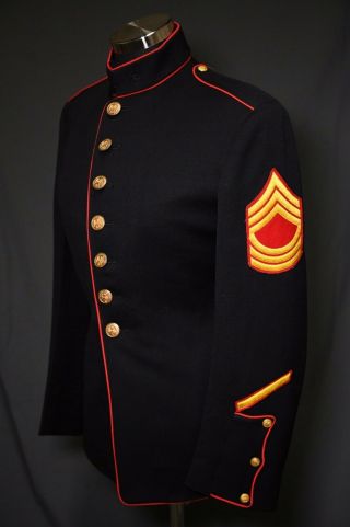 Wwii Usmc Marine Corps Master Sergeant Dress Blues Uniform Rare Tailor Made