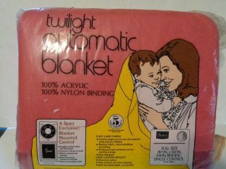 Vintage Sears Twilight Automatic Blanket Electric Old Stock Full Size Single
