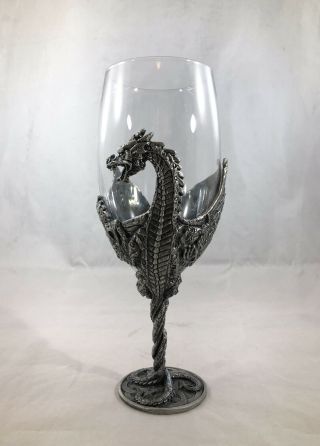 Myths And Legends Veronese Pewter Dragon Wine Glass Goblet