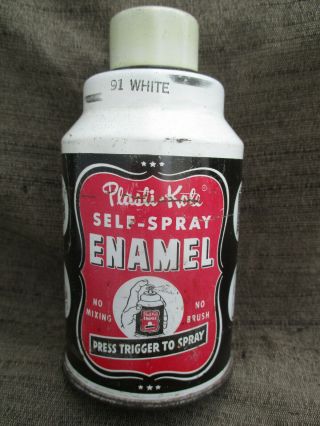 Vintage 1950s - 1960s Plasti - Kote Spray Paint Can W Metal Cap & Trigger