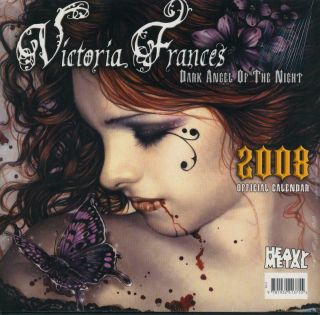 Victoria Frances Wall Art Calendar 2008 Official Dark Angel Of The Night Gothic